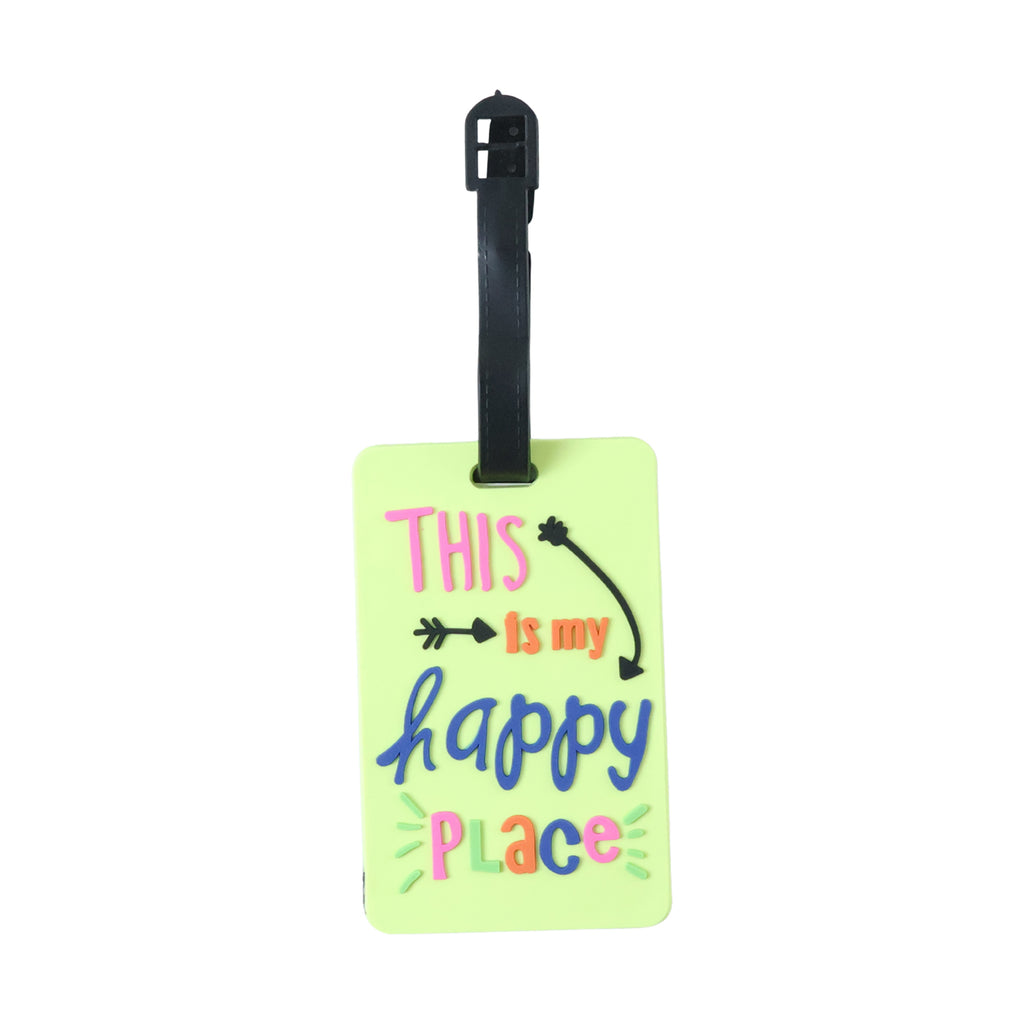 Colorful This Is My Happy Place Travel Identification Luggage Bag Tag (1 Pc)