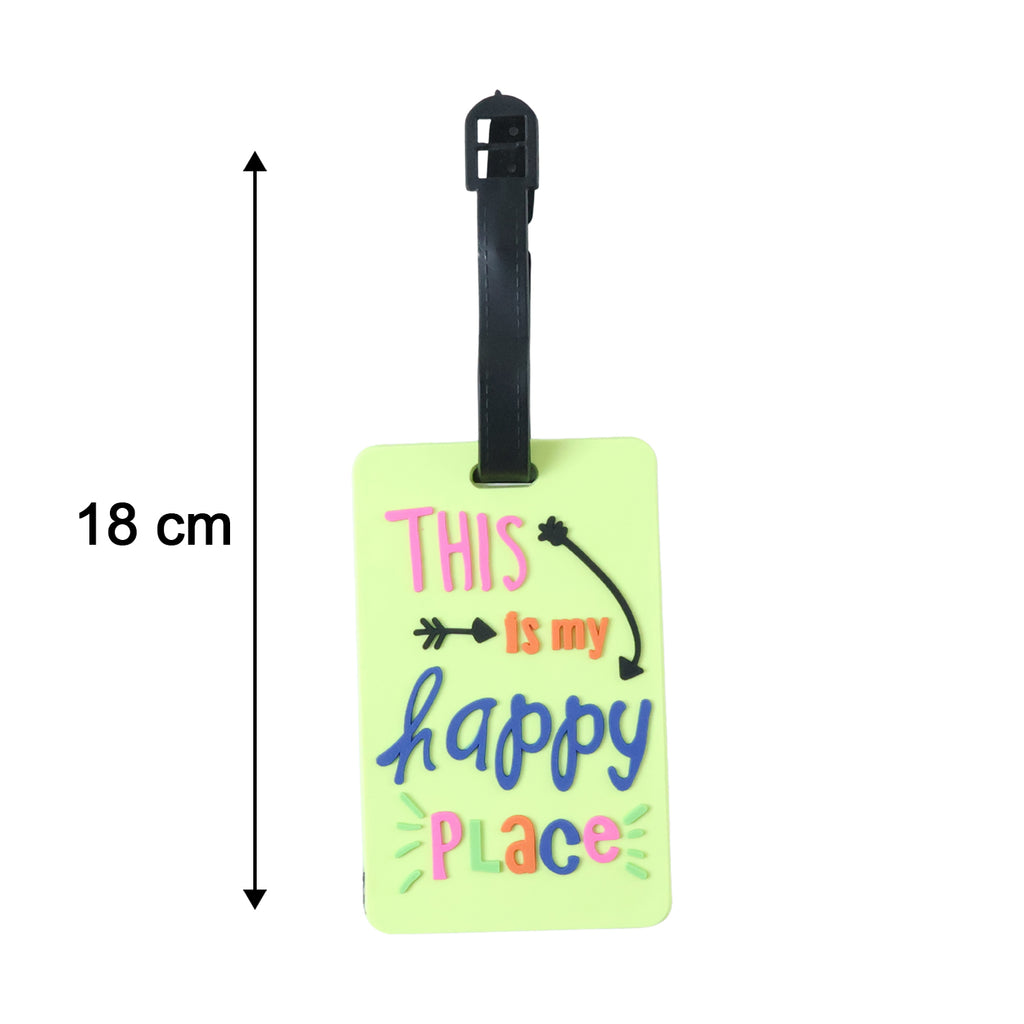 Colorful This Is My Happy Place Travel Identification Luggage Bag Tag (1 Pc)