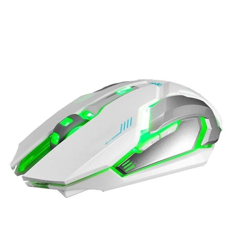 Ninja Dragon Stealth 7 Wireless Silent LED Gaming Mouse in matte black with customizable RGB lighting and ergonomic design for gaming.