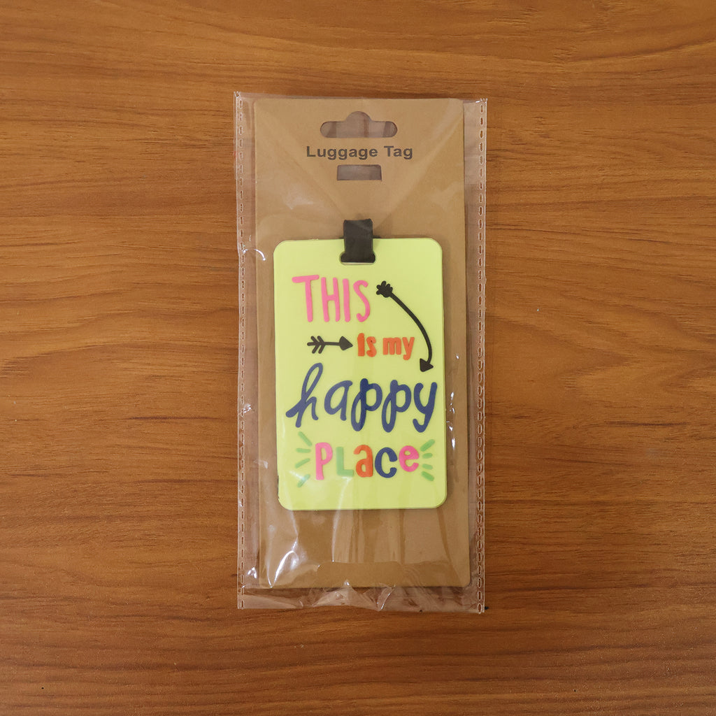 Colorful This Is My Happy Place Travel Identification Luggage Bag Tag (1 Pc)